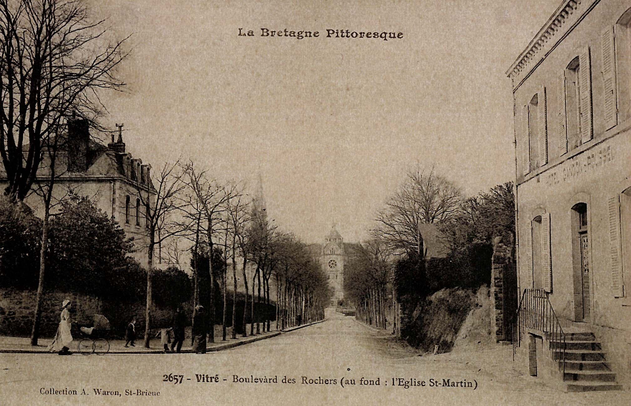 The Gandon-Roussel Hotel in Vitré, around 1910